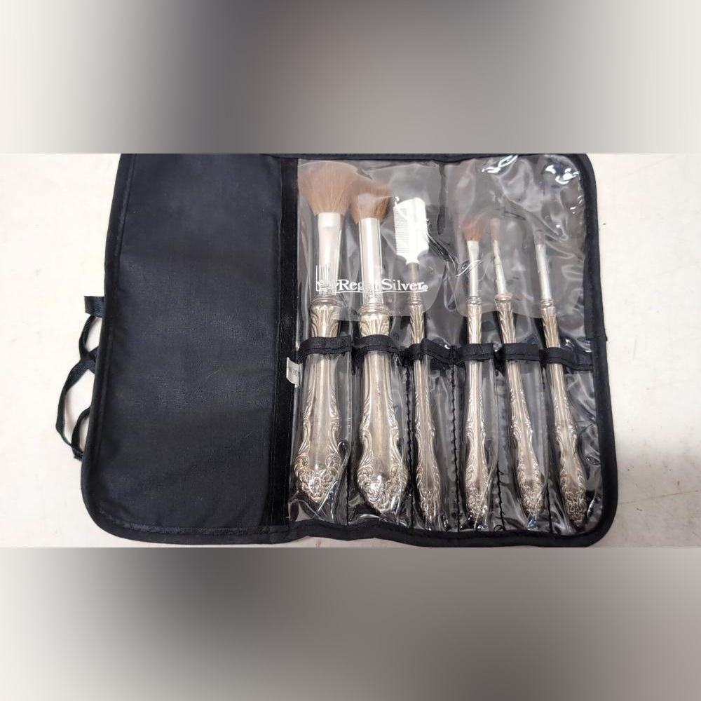 Vintage Regal Silver plate Makeup Brush set